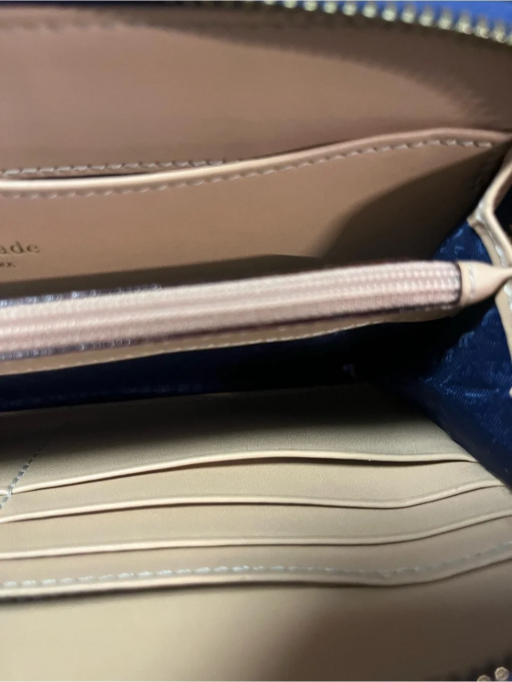 EUC Kate Spade Wellesley Layton Cobalt Blue Leather Wristlet Wallet